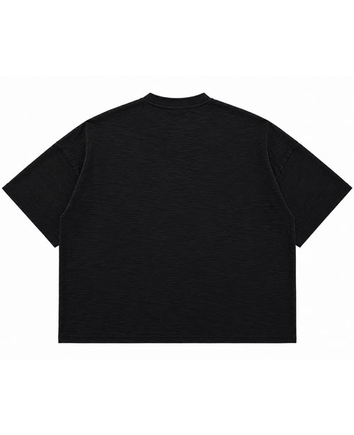 Graphite Boxy Slub tee Back Design