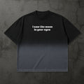 Black Ombré Wash Boxy Fit T-shirt Front Design